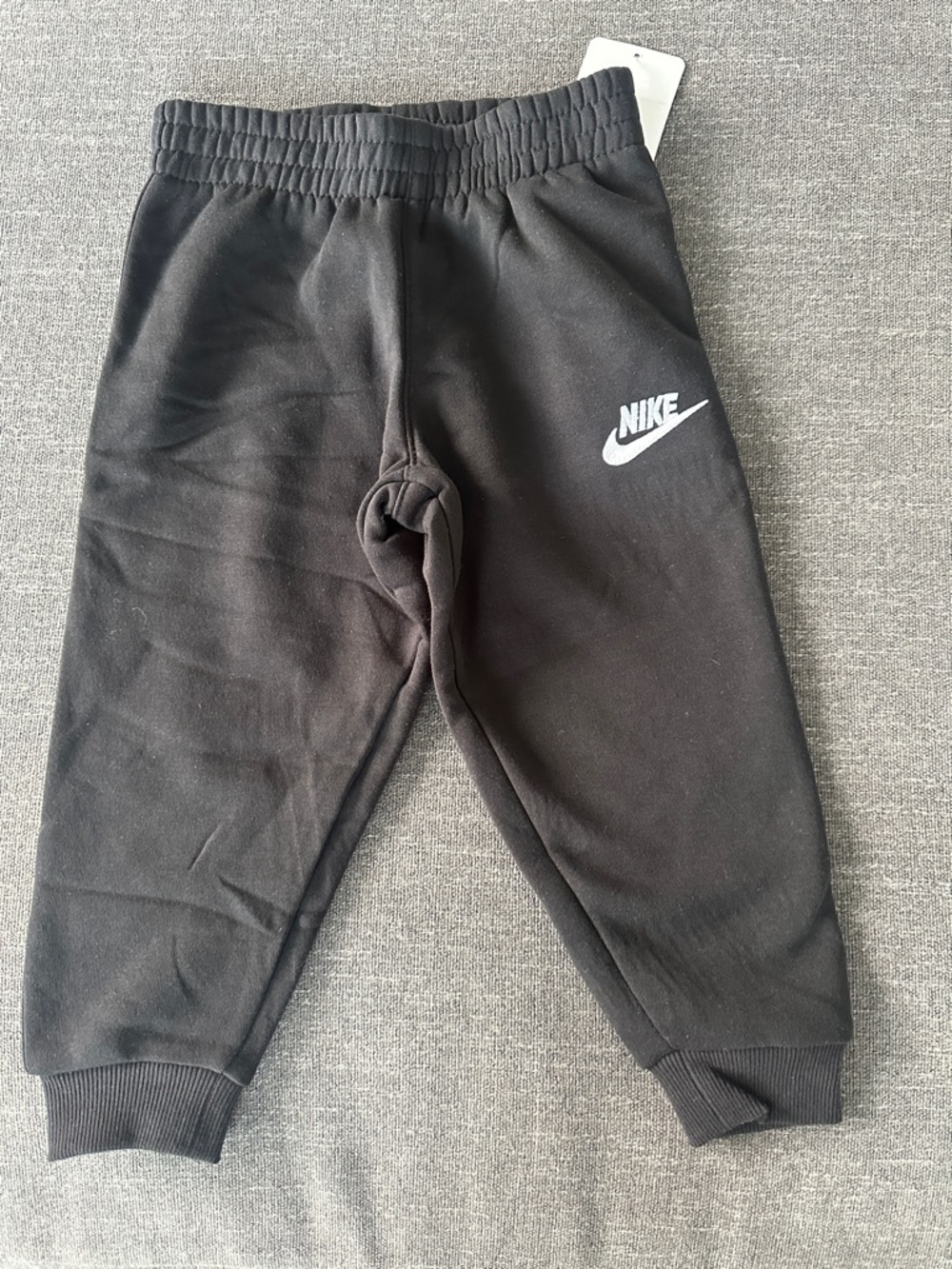 Nike Kids Black Jogger Sweatpants with White Logo